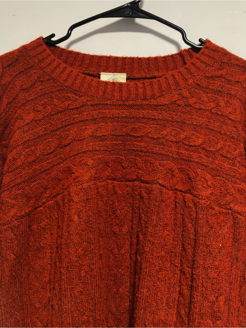 St. John's Bay Rust Cable Knit Crewneck Sweater